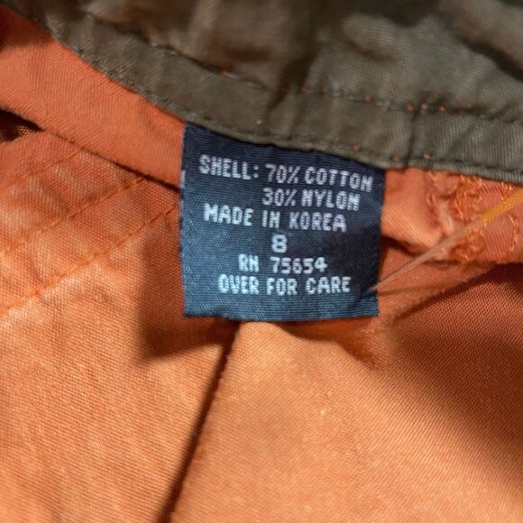 Abercrombie & Fitch Capri Cargo Pants Womens Size 8 Orange Green Y2K Utility - Picture 5 of 11